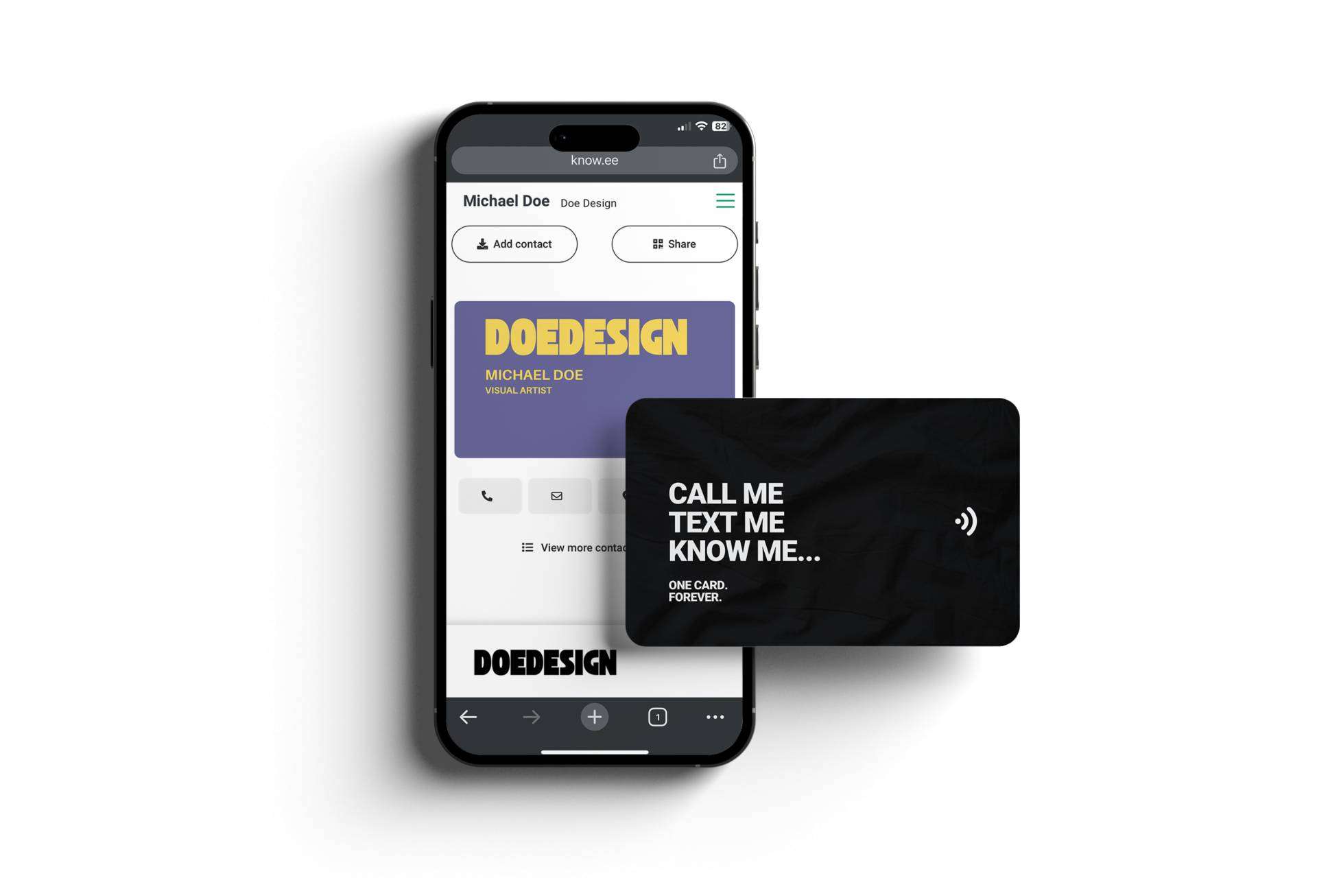 Enhance the experience with Knowee; Integrate digital business cards and NFC technology
